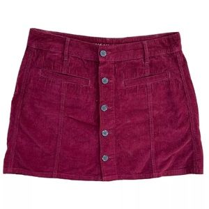 Maroon Corduroy American Eagle Skirt